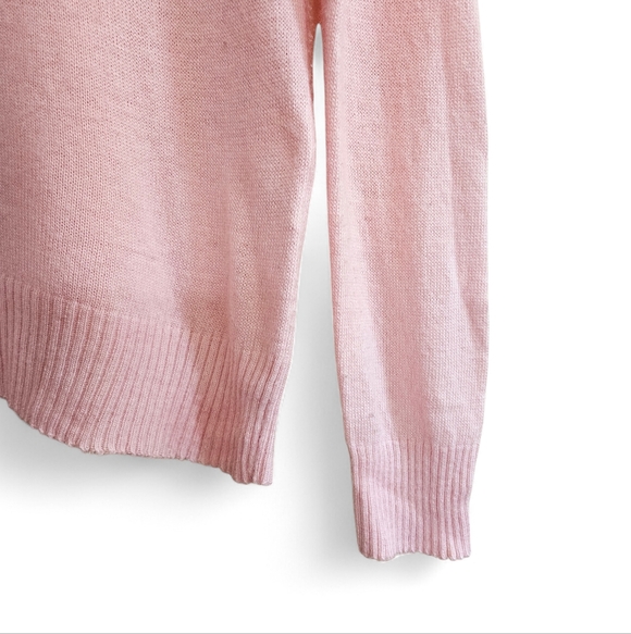 Wildfox White Label Pink Angora Blend Sweater With Sequin Heart - Picture 5 of 9